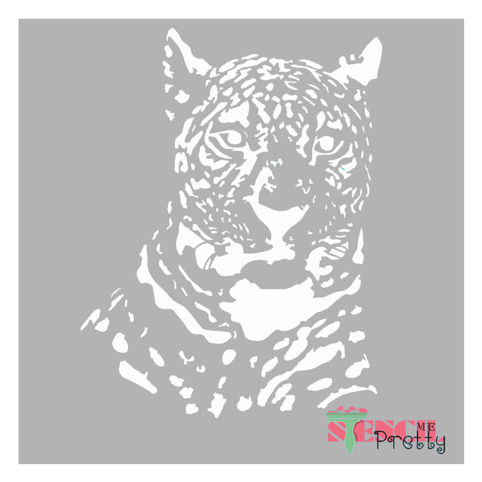 cheetah head stencil