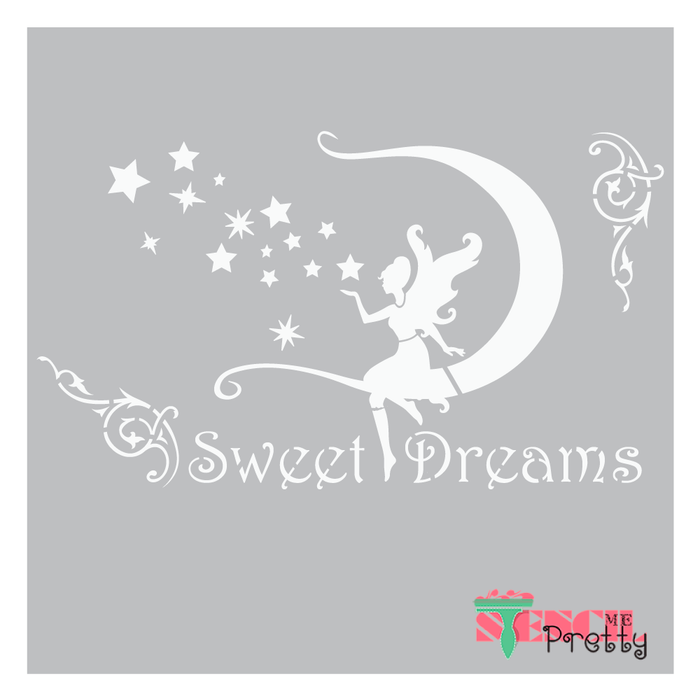 Sweet Dreams Sign - Nursery & Children's Fairy On Moon