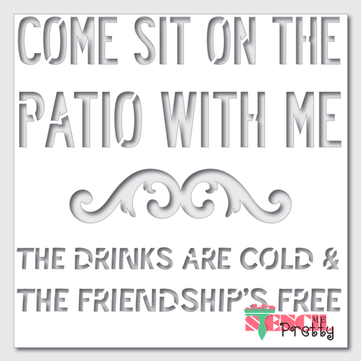 patio sign stencil