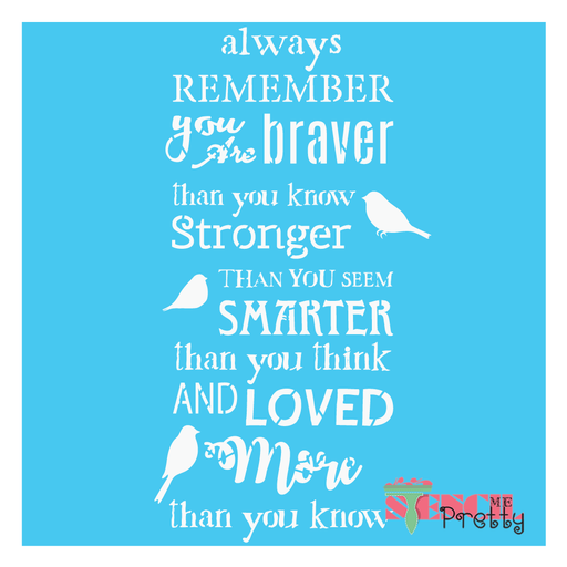 stronger braver smarter stencil