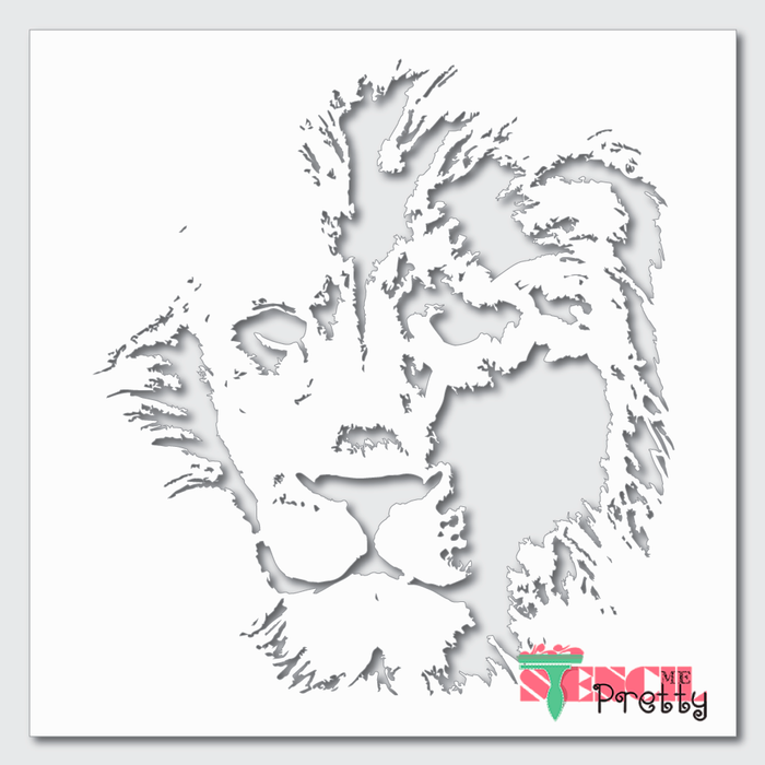 lion face stencil