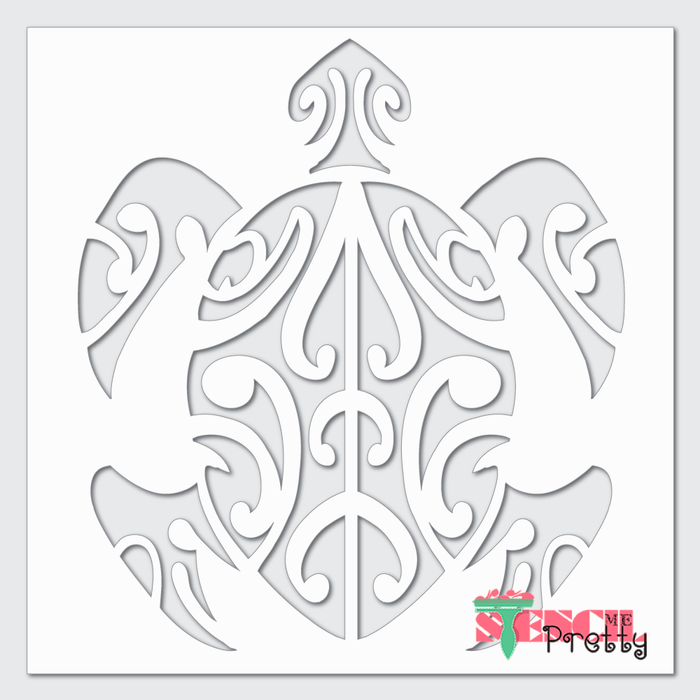 tribal turtle stencil