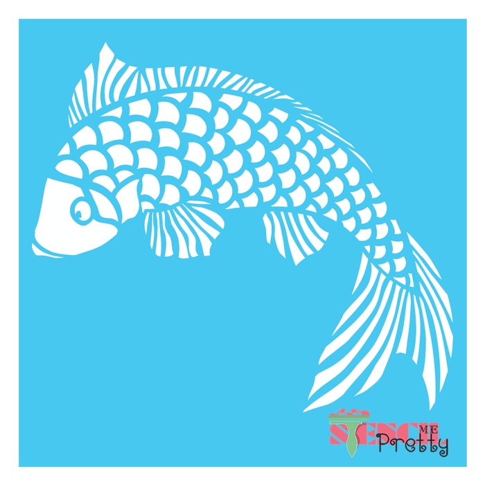 mythological fish stencil