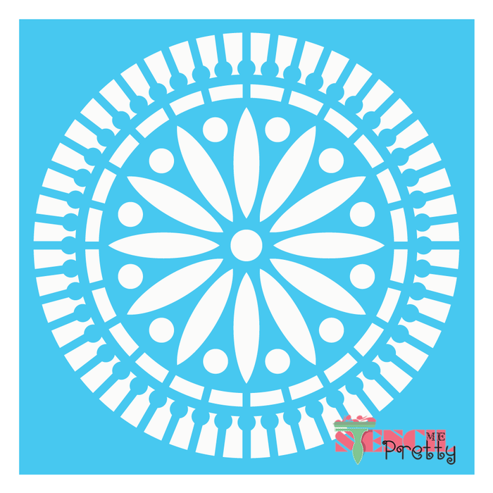 round tribal stencil