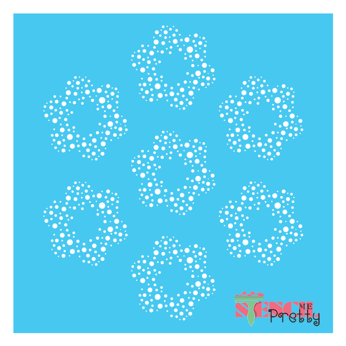 flower dots stencil