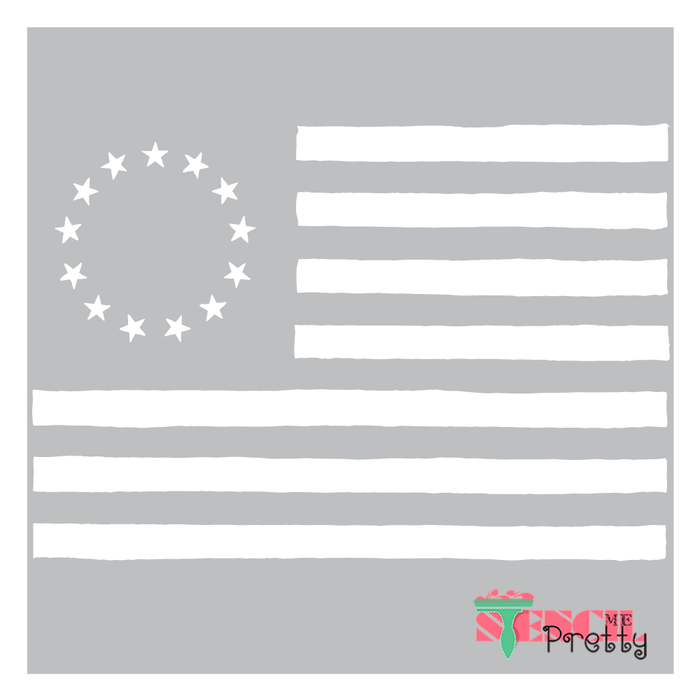 american flag stars stencil