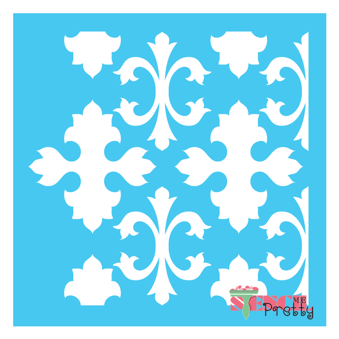 medieval style wall stencil