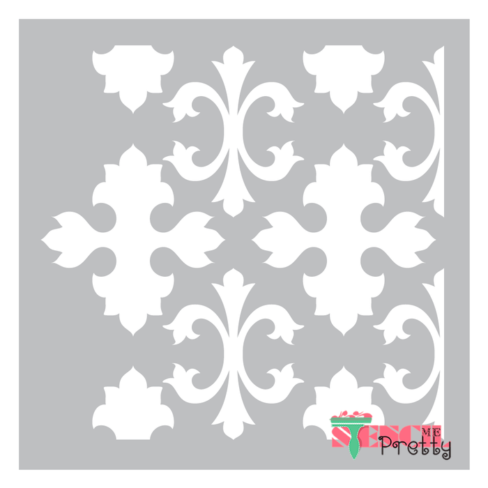 medieval style wall stencil