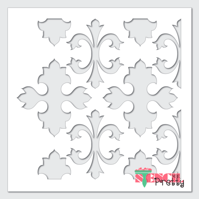 medieval style wall stencil