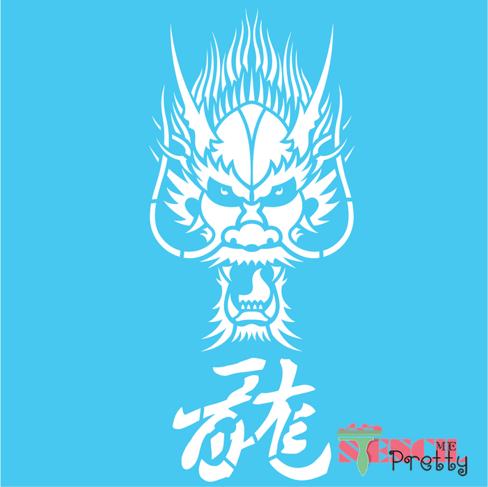 chinese dragon stencil
