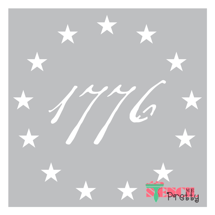 patriotic americana stencil