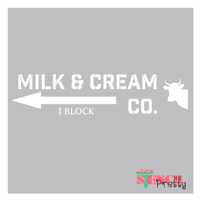 Vintage Farmhouse Advertising  Sign - Milk & Cream CO