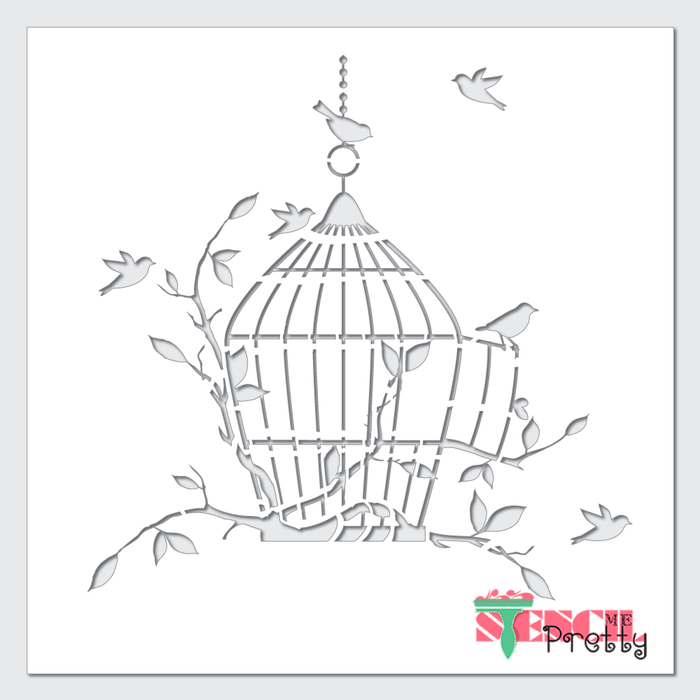 bird cage stencil
