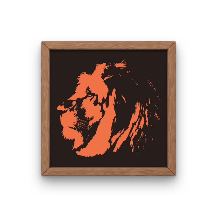 African Lion Side Profile Decorative  Décor