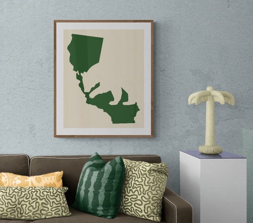 california map stencil