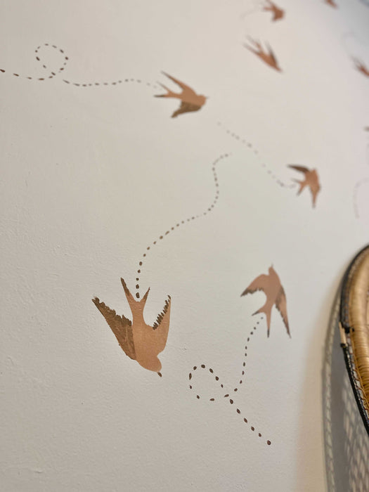 flock of birds stencil