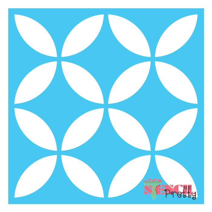geometric Japan pattern stencil