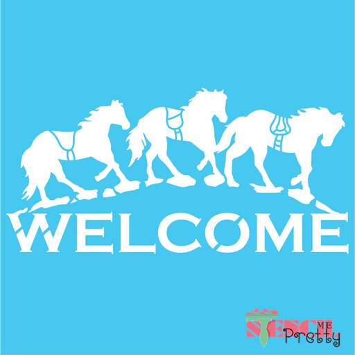 welcome ranch stencil