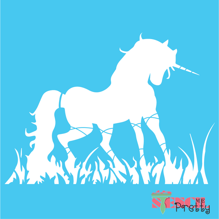 unicorn themed stencil