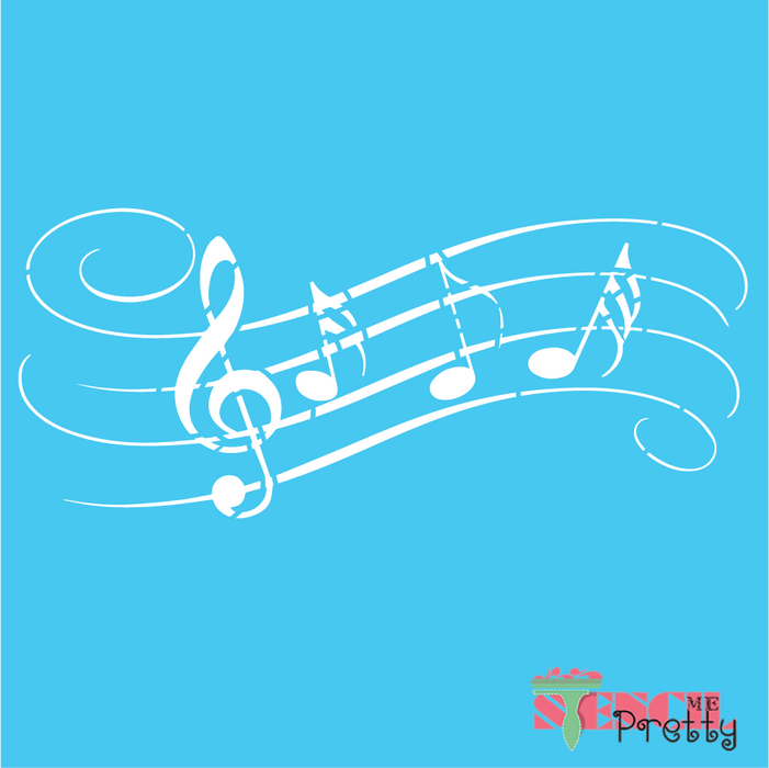 music notes stencil