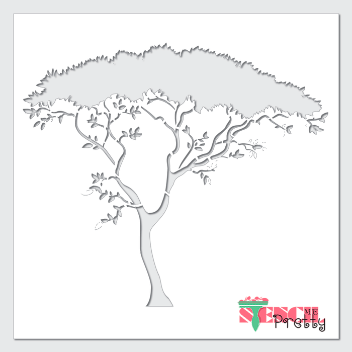safari tree stencil