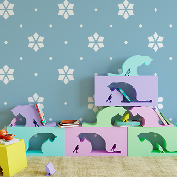 snowflakes stencil
