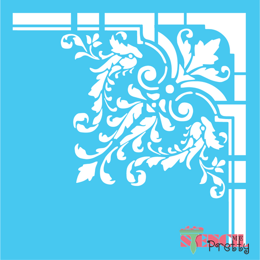 Victorian corner stencil