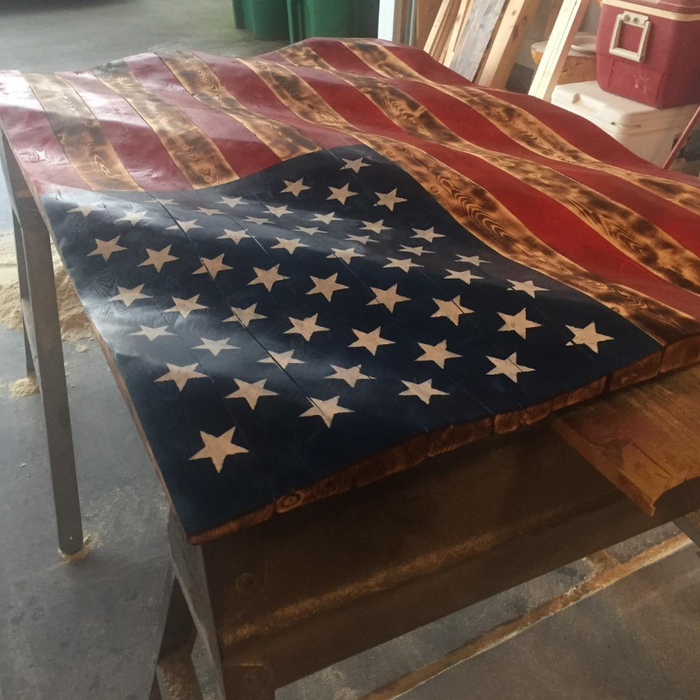 american flag stars stencil