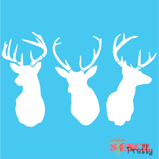 buck heads stencil