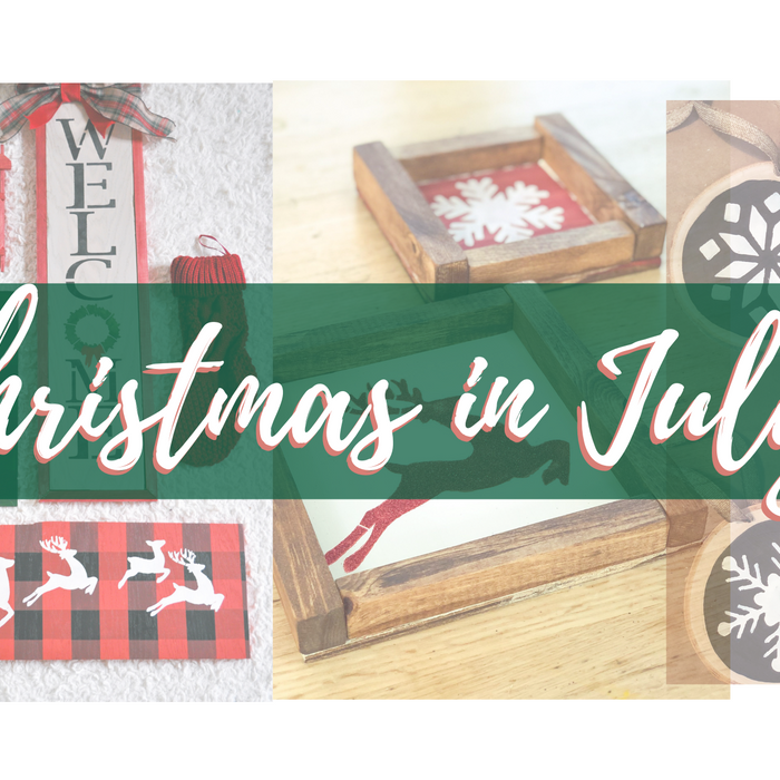 A Very Stenciled Christmas in July!