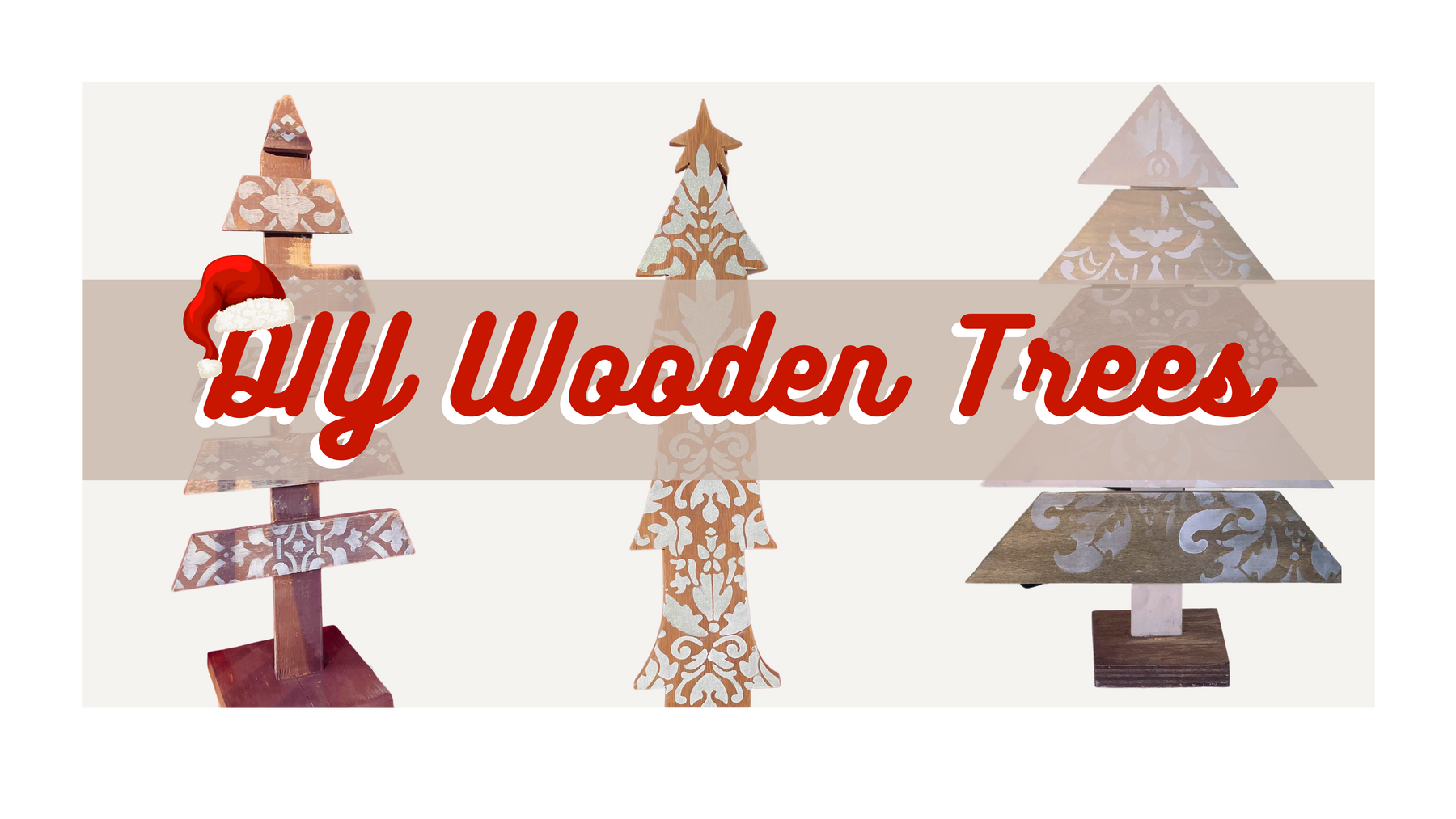3 DIY Wooden Christmas Trees