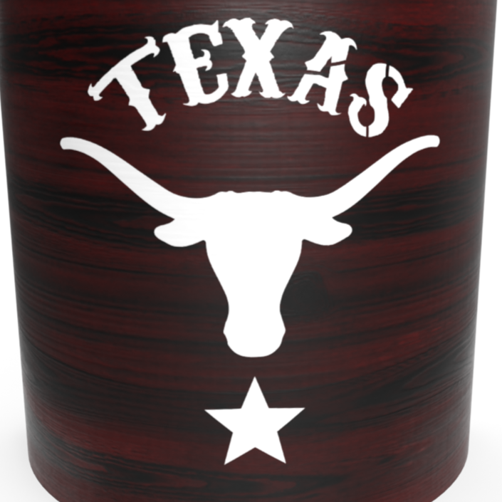 Lone Star State Texas Longhorn Bull Stencil