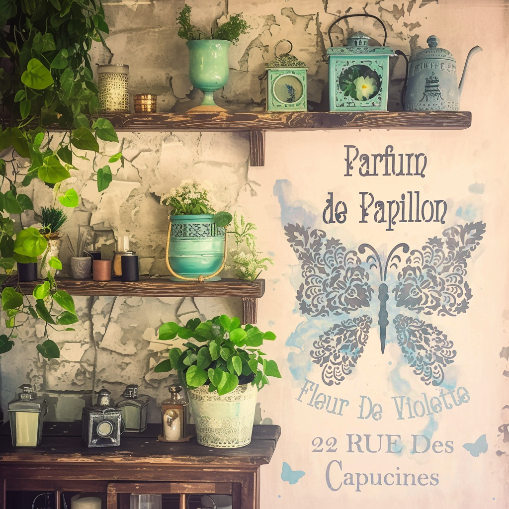 french violet stencil