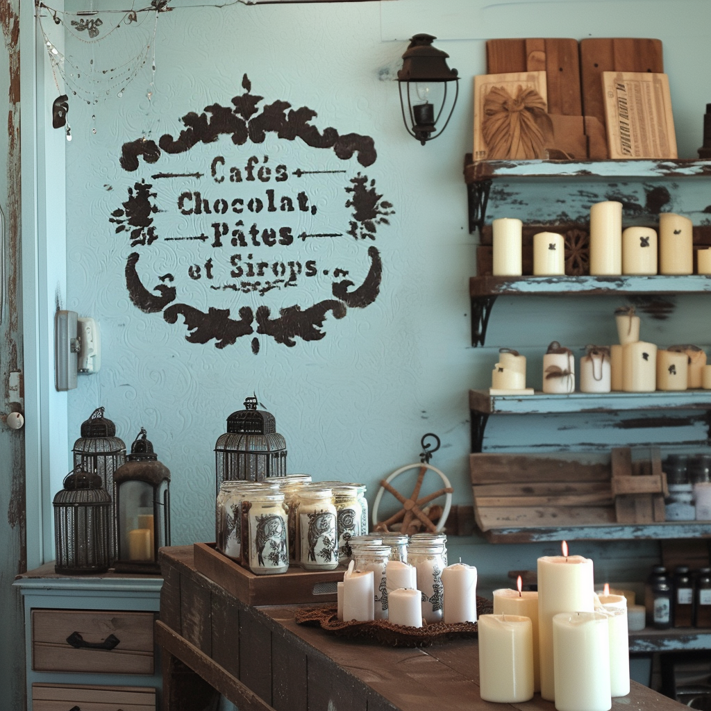 chocolate cafe stencil