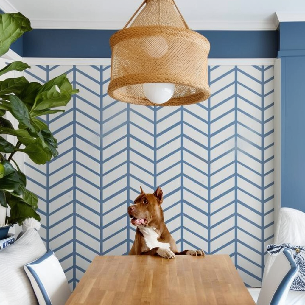 Chevron pattern stencil
