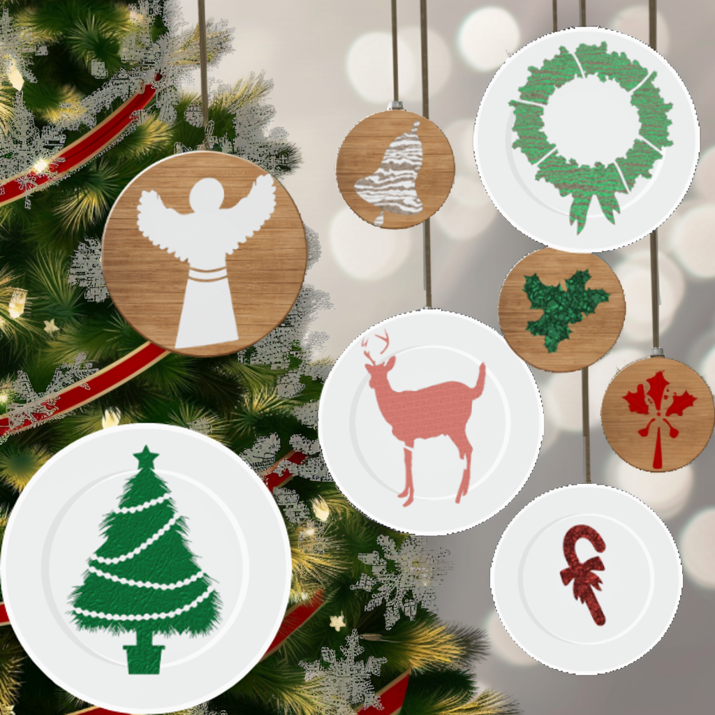 christmas wreath stencil