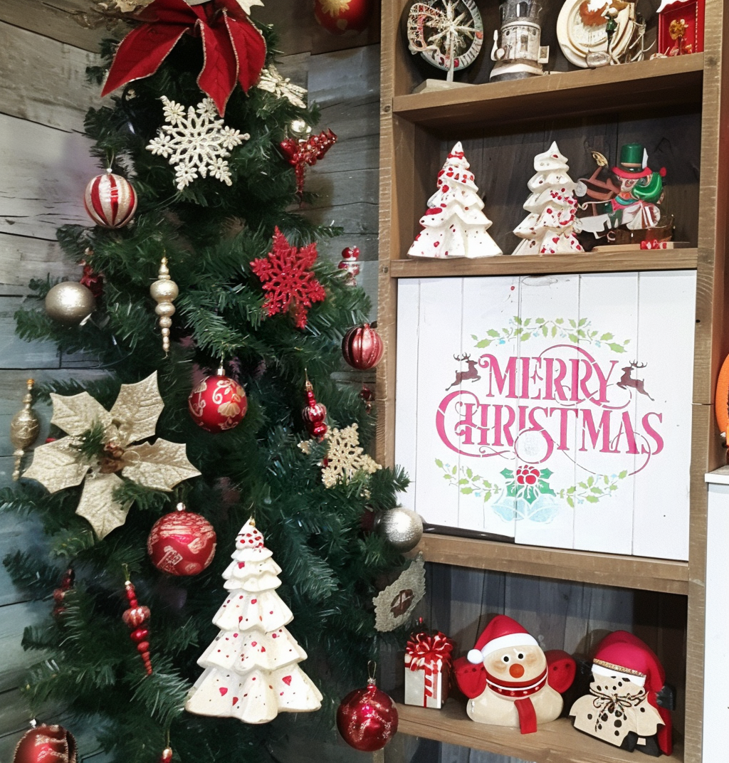 christmas wreath stencil