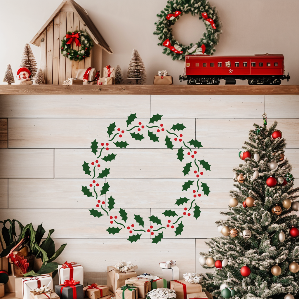holiday garland stencil