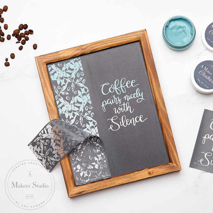 Coffee Bar - Mesh Stencil 12x18