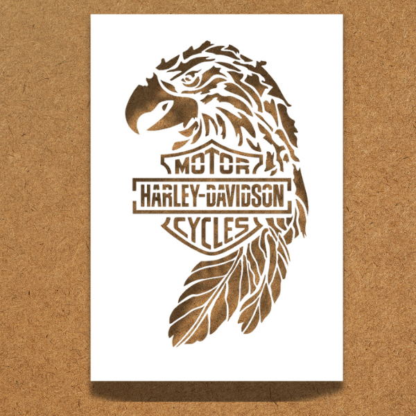 Harley Davidson® Eagle and Feather Stencil