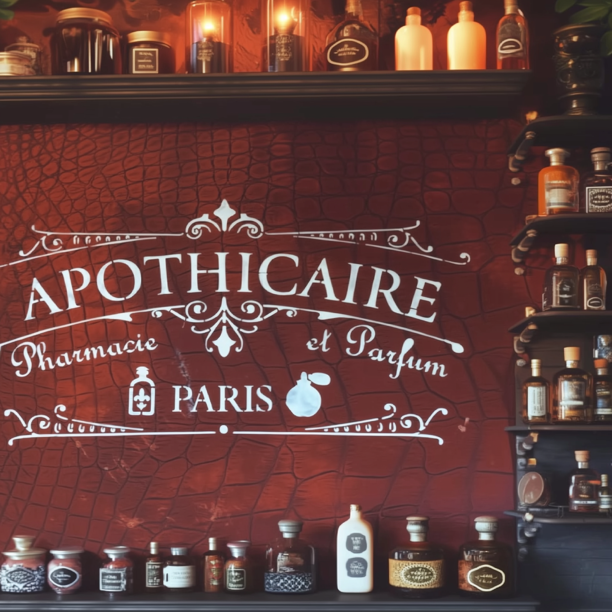 french pharmacy stencil