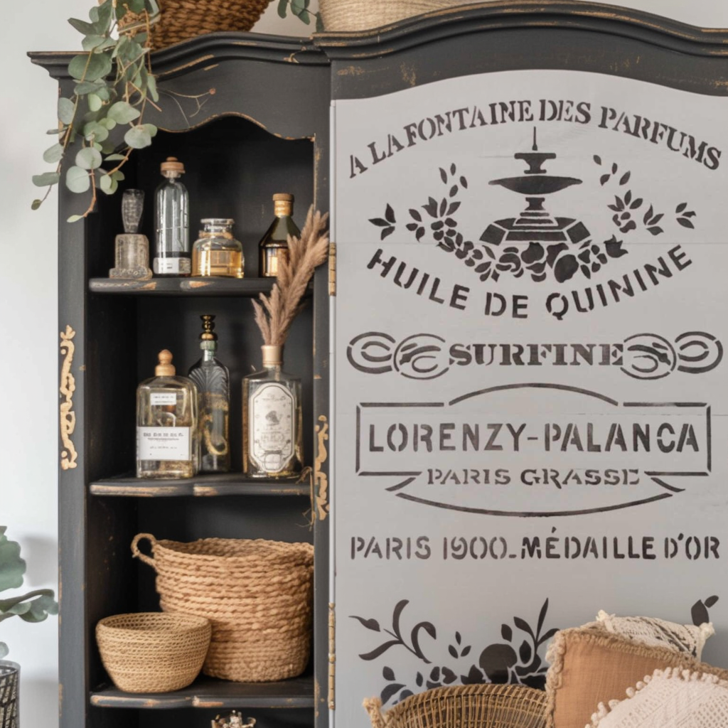 french perfume stencil