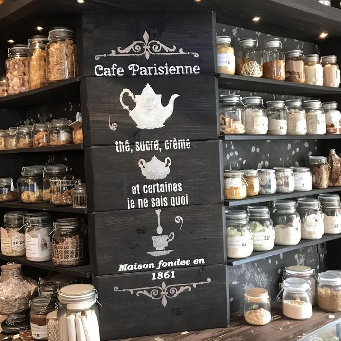 Cafe Parisienne - Tea Sugar & Cream Chic Kitchen