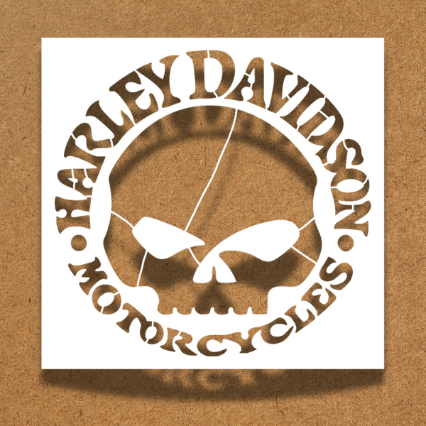 Harley Davidson® Classic Skull Ring Stencil