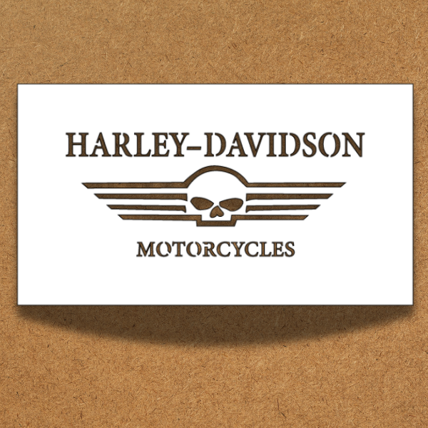 Harley Davidson® Winged Skull Stencil