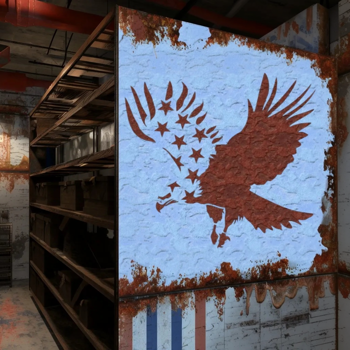 Patriotic Flying American Eagle Stencil