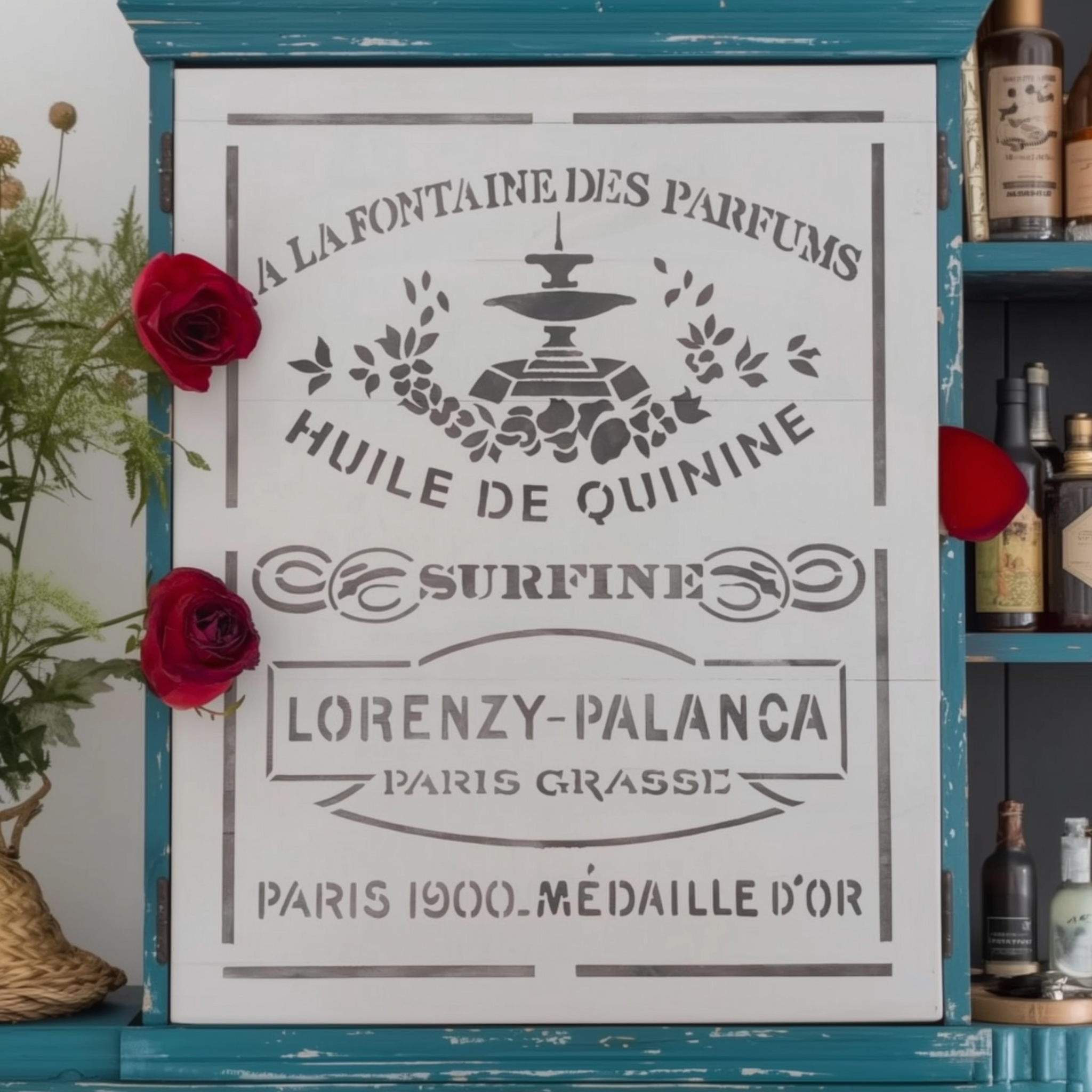 french perfume stencil