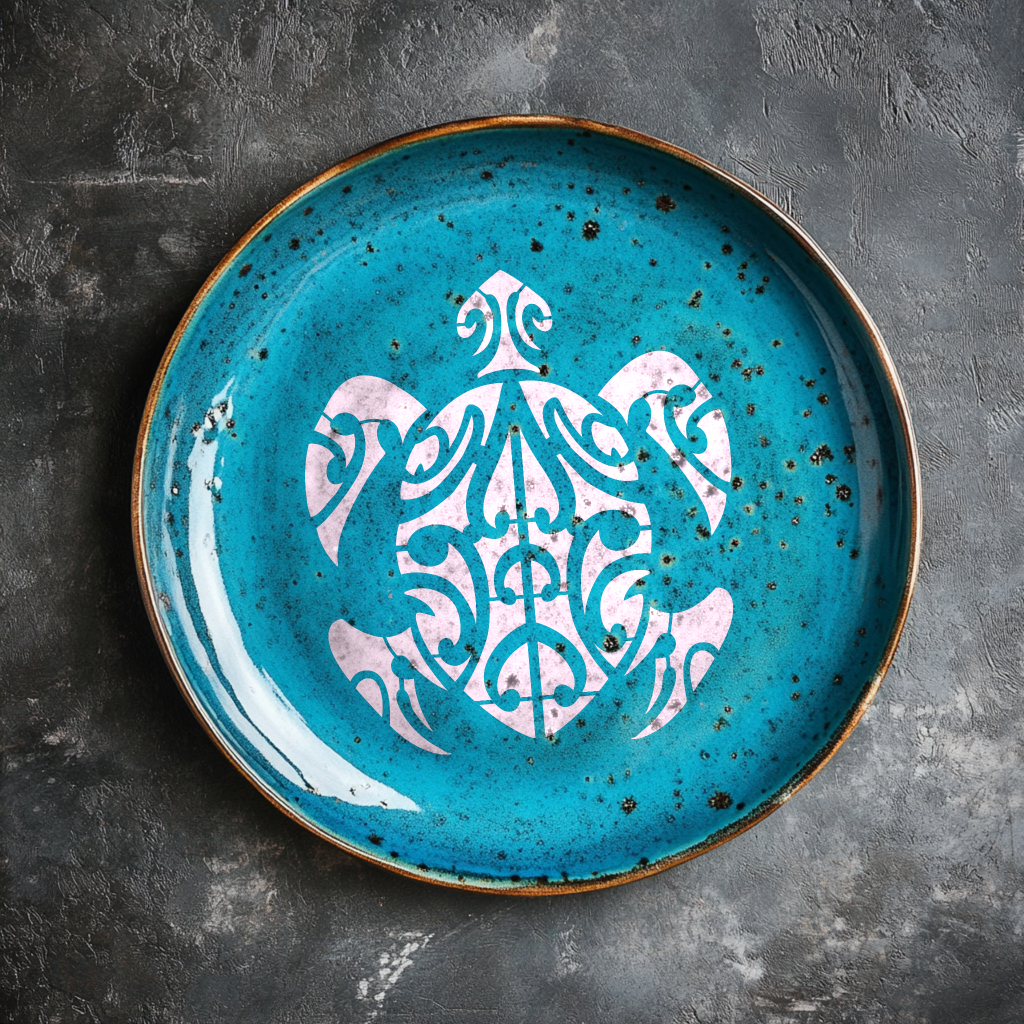 tribal turtle stencil