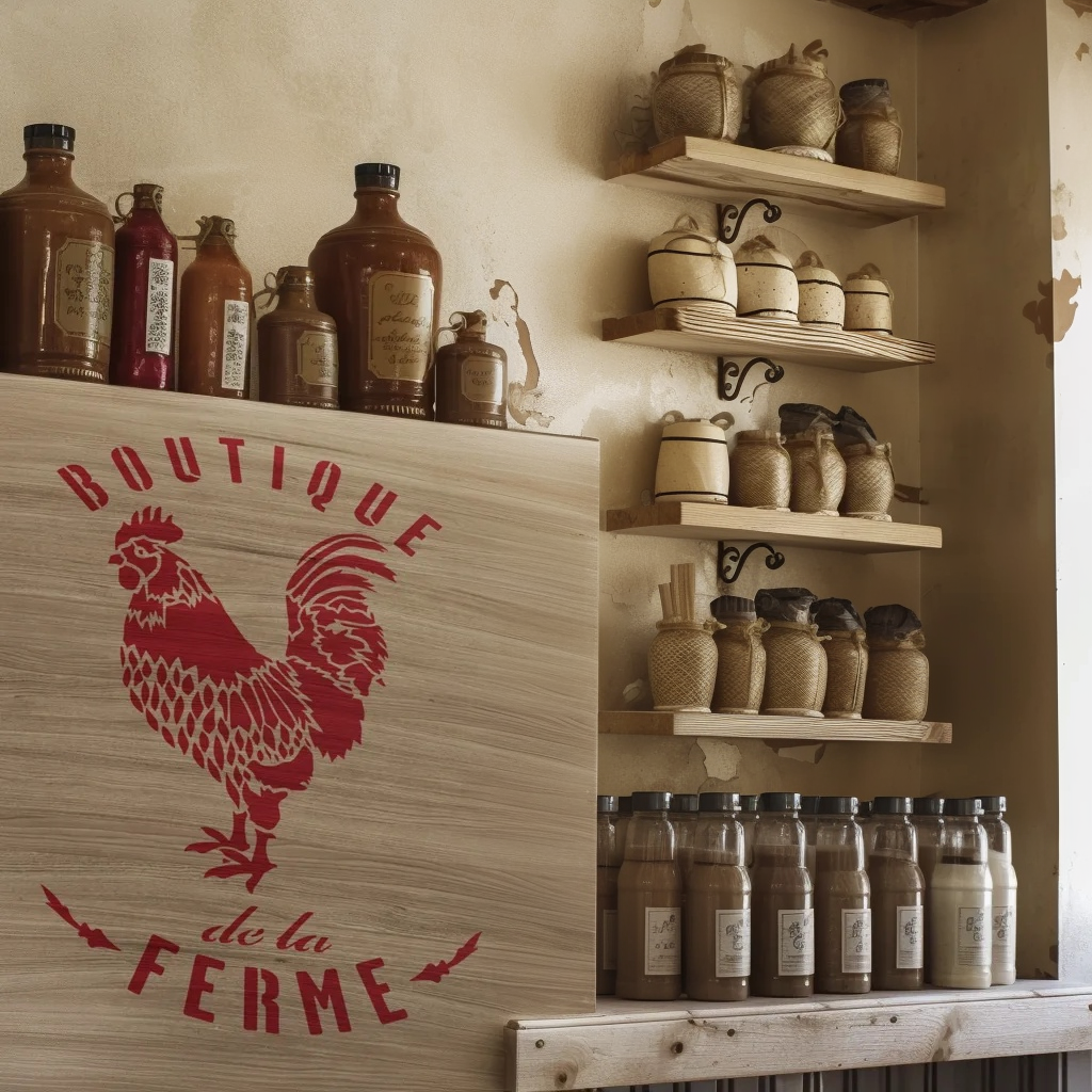 french rooster stencil