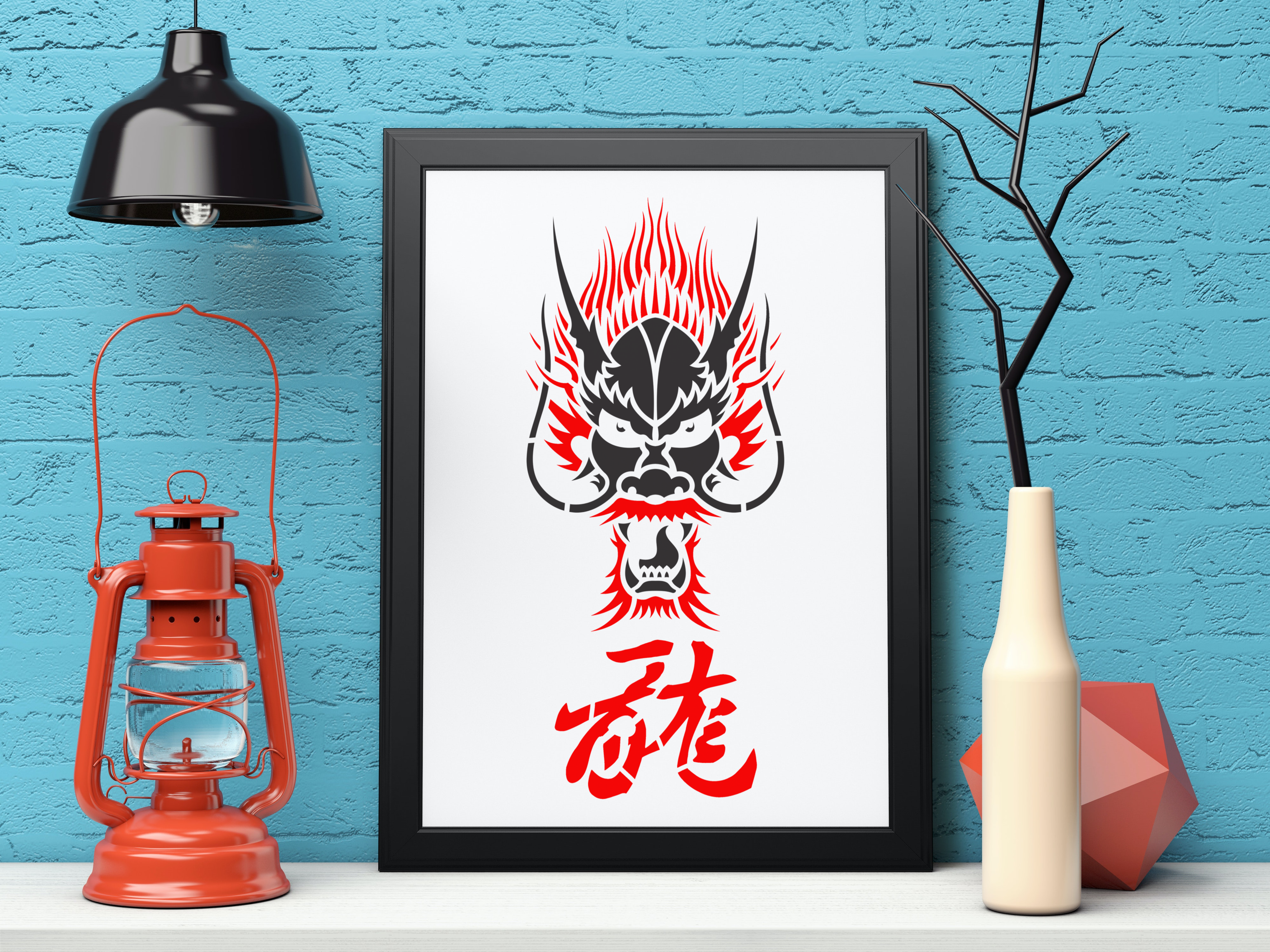 chinese dragon stencil